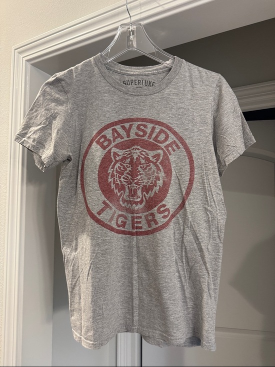 Superluxe Tops - Woman’s Bayside Tigers Graphic Tee - Gray/Red